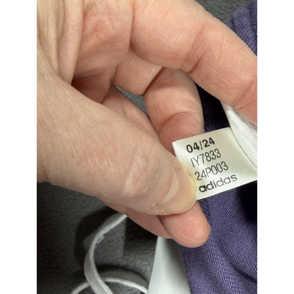 Adidas x Ksenia Schnaider Denim Corset Top Purple Women's 12 Cotton Lace Up - Picture 7 of 9